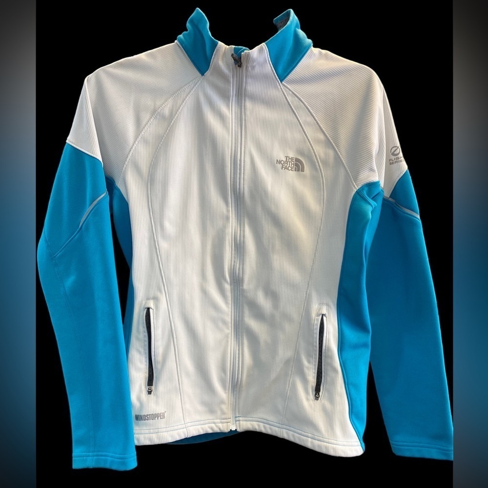 NorthFace windstopper jacket blue and white​​​​